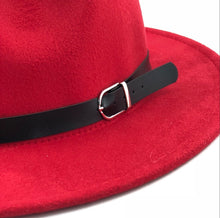 Load image into Gallery viewer, Men Fedoras Women Jazz Hat Black Woolen Blend Cap Outdoor Casual Hat