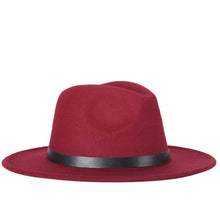 Load image into Gallery viewer, Men Fedoras Women Jazz Hat Black Woolen Blend Cap Outdoor Casual Hat