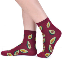Load image into Gallery viewer, Tropical Fruit Pattern Personality Trend Tube Ladies Cotton Socks