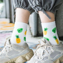 Load image into Gallery viewer, Tropical Fruit Pattern Personality Trend Tube Ladies Cotton Socks