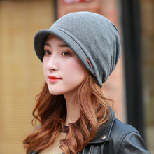 Load image into Gallery viewer, Cotton Hooded Hat Ladies Windproof Multi-purpose Ear Protection Turban Hat, One Size Solid Color