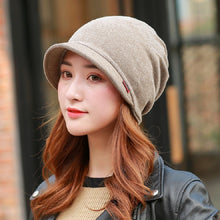Load image into Gallery viewer, Cotton Hooded Hat Ladies Windproof Multi-purpose Ear Protection Turban Hat, One Size Solid Color