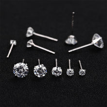 Load image into Gallery viewer, 20 Pairs / Pack Six-Jaw Zircon Earrings Female Pearl Diamond Jewelry