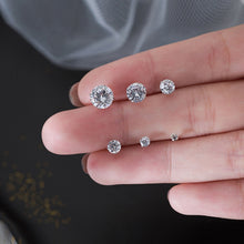 Load image into Gallery viewer, 20 Pairs / Pack Six-Jaw Zircon Earrings Female Pearl Diamond Jewelry