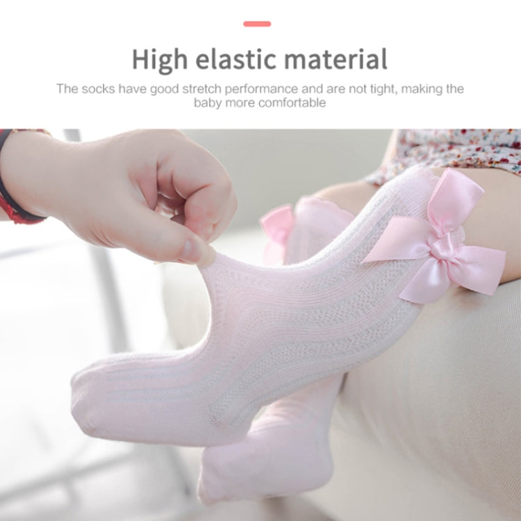 Kids Socks Toddlers Girls Big Bow Knee High Long Soft Cotton Lace baby Socks