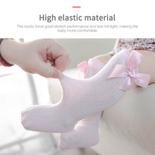 Load image into Gallery viewer, Kids Socks Toddlers Girls Big Bow Knee High Long Soft Cotton Lace baby Socks