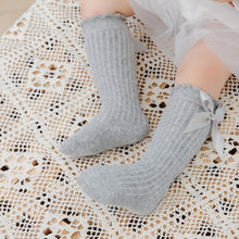 Load image into Gallery viewer, Kids Socks Toddlers Girls Big Bow Knee High Long Soft Cotton Lace baby Socks
