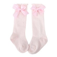 Load image into Gallery viewer, Kids Socks Toddlers Girls Big Bow Knee High Long Soft Cotton Lace baby Socks