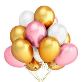 45 PCS/Lot 12 Inch Pearl Latex Balloons Birthday Wedding Party Decor with Colored Ribbon