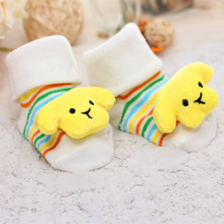 3 Pairs Cotton Cartoon Non-slip Baby Floor Socks Cute Three-Dimensional Doll Baby Toddler Socks