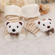 Load image into Gallery viewer, 3 Pairs Cotton Cartoon Non-slip Baby Floor Socks Cute Three-Dimensional Doll Baby Toddler Socks