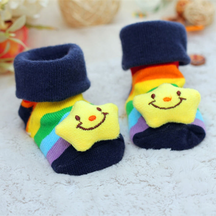 3 Pairs Cotton Cartoon Non-slip Baby Floor Socks Cute Three-Dimensional Doll Baby Toddler Socks