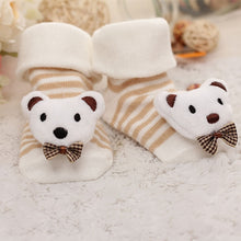 Load image into Gallery viewer, 3 Pairs Cotton Cartoon Non-slip Baby Floor Socks Cute Three-Dimensional Doll Baby Toddler Socks