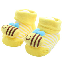 Load image into Gallery viewer, 3 Pairs Cotton Cartoon Non-slip Baby Floor Socks Cute Three-Dimensional Doll Baby Toddler Socks