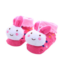 Load image into Gallery viewer, 3 Pairs Cotton Cartoon Non-slip Baby Floor Socks Cute Three-Dimensional Doll Baby Toddler Socks