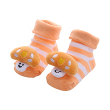 Load image into Gallery viewer, 3 Pairs Cotton Cartoon Non-slip Baby Floor Socks Cute Three-Dimensional Doll Baby Toddler Socks