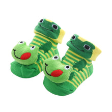 Load image into Gallery viewer, 3 Pairs Cotton Cartoon Non-slip Baby Floor Socks Cute Three-Dimensional Doll Baby Toddler Socks