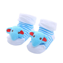 Load image into Gallery viewer, 3 Pairs Cotton Cartoon Non-slip Baby Floor Socks Cute Three-Dimensional Doll Baby Toddler Socks