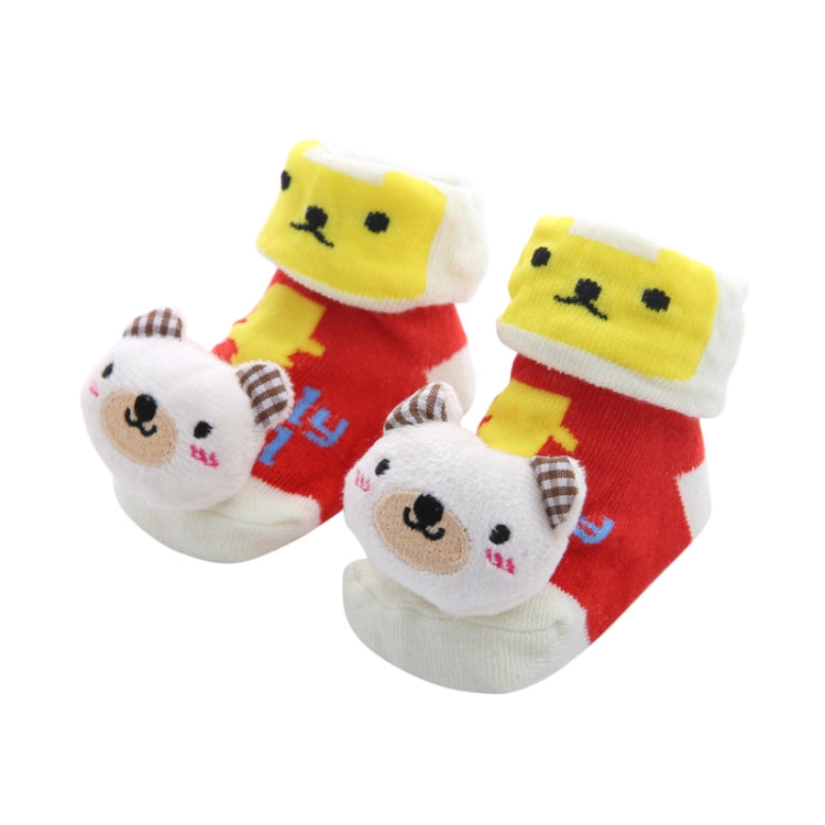 3 Pairs Cotton Cartoon Non-slip Baby Floor Socks Cute Three-Dimensional Doll Baby Toddler Socks