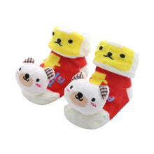 Load image into Gallery viewer, 3 Pairs Cotton Cartoon Non-slip Baby Floor Socks Cute Three-Dimensional Doll Baby Toddler Socks