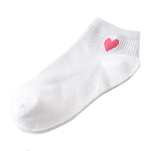 Load image into Gallery viewer, Cute Socks Heart Pattern Breathable Cotton Socks Ankle-High Casual Socks