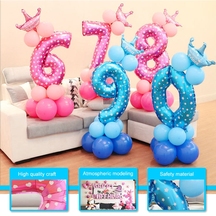 Number Foil Balloon Happy Birthday Decoration, Number 7, Number 4, Number 1, Number 3, Number 2, Number 6, Number 5, Number 0, Number 9, Number 8