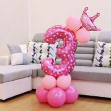 Load image into Gallery viewer, Number Foil Balloon Happy Birthday Decoration, Number 7, Number 4, Number 1, Number 3, Number 2, Number 6, Number 5, Number 0, Number 9, Number 8