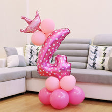 Load image into Gallery viewer, Number Foil Balloon Happy Birthday Decoration, Number 7, Number 4, Number 1, Number 3, Number 2, Number 6, Number 5, Number 0, Number 9, Number 8