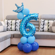 Load image into Gallery viewer, Number Foil Balloon Happy Birthday Decoration, Number 7, Number 4, Number 1, Number 3, Number 2, Number 6, Number 5, Number 0, Number 9, Number 8