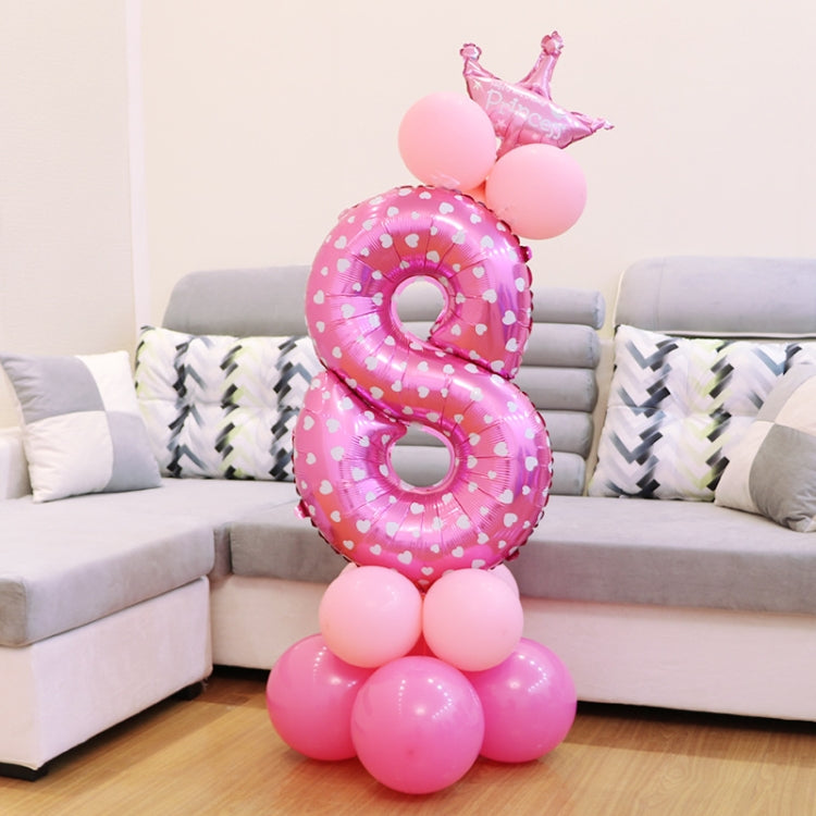 Number Foil Balloon Happy Birthday Decoration, Number 7, Number 4, Number 1, Number 3, Number 2, Number 6, Number 5, Number 0, Number 9, Number 8