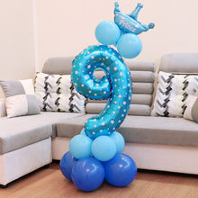 Load image into Gallery viewer, Number Foil Balloon Happy Birthday Decoration, Number 7, Number 4, Number 1, Number 3, Number 2, Number 6, Number 5, Number 0, Number 9, Number 8