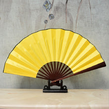Load image into Gallery viewer, Pure Color Blank Silk Cloth Folding Fan Chinese Style Calligraphy Painting Fan, 8 inch, 10 inch