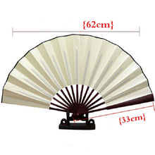 Load image into Gallery viewer, Pure Color Blank Silk Cloth Folding Fan Chinese Style Calligraphy Painting Fan, 8 inch, 10 inch
