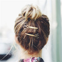 Load image into Gallery viewer, 2 PCS simple hair ornaments personalized hair clips ornaments retro word folder headdress