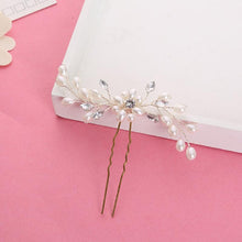 Load image into Gallery viewer, 2PCS Festival Wedding Hair Accessories Bridal Hair Stick Floral Hairpin Beautiful Headdress Plait Hair Clip Vine Accessories