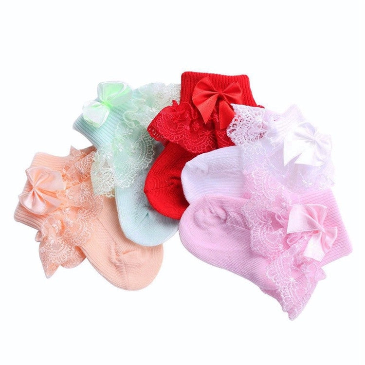 Bow Lace Baby Socks Newborn Cotton Baby Sock