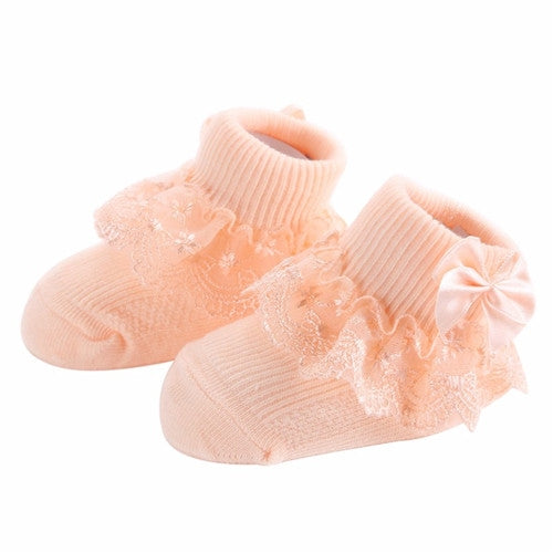Bow Lace Baby Socks Newborn Cotton Baby Sock