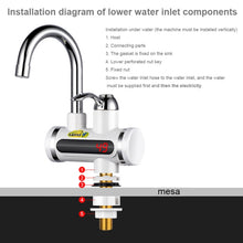 Load image into Gallery viewer, 220V Kitchen Tankless Water Heater Instant Electric Faucet Electric Heater Tap with Temperature Display, Water from below, Water from side