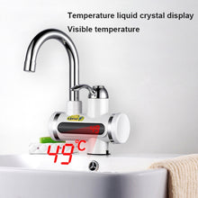 Load image into Gallery viewer, 220V Kitchen Tankless Water Heater Instant Electric Faucet Electric Heater Tap with Temperature Display, Water from below, Water from side