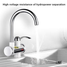 Load image into Gallery viewer, 220V Kitchen Tankless Water Heater Instant Electric Faucet Electric Heater Tap with Temperature Display, Water from below, Water from side
