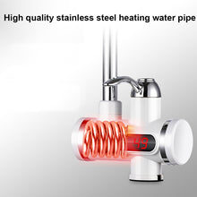 Load image into Gallery viewer, 220V Kitchen Tankless Water Heater Instant Electric Faucet Electric Heater Tap with Temperature Display, Water from below, Water from side