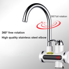 Load image into Gallery viewer, 220V Kitchen Tankless Water Heater Instant Electric Faucet Electric Heater Tap with Temperature Display, Water from below, Water from side