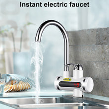 Load image into Gallery viewer, 220V Kitchen Tankless Water Heater Instant Electric Faucet Electric Heater Tap with Temperature Display, Water from below, Water from side