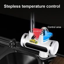 Load image into Gallery viewer, 220V Kitchen Tankless Water Heater Instant Electric Faucet Electric Heater Tap with Temperature Display, Water from below, Water from side