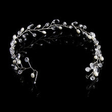 Load image into Gallery viewer, Fashion Leaves Bridal Hair Accessories Handmade Crystal Hair Jewelry Wedding Headband Headpiece for Women, Gold, Silver