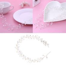 Load image into Gallery viewer, Fashion Leaves Bridal Hair Accessories Handmade Crystal Hair Jewelry Wedding Headband Headpiece for Women, Gold, Silver