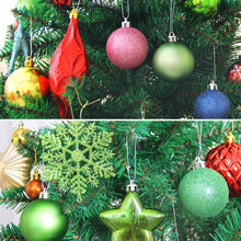 Load image into Gallery viewer, 24 PCS 3cm Home Christmas Tree Decor Ball Bauble Hanging Xmas Party Ornament Decorations, green, black, blue, rose gold, white