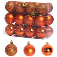 Load image into Gallery viewer, 24 PCS 3cm Home Christmas Tree Decor Ball Bauble Hanging Xmas Party Ornament Decorations, green, black, blue, rose gold, white