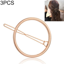 Load image into Gallery viewer, 3 PCS New Hairpins Triangle Moon Hair Pin Jewelry Clover Round Hair Clip For Women Barrettes Head Accessories Bijoux De Tete, Gold moon, gold circel, gold triangle, gold 8