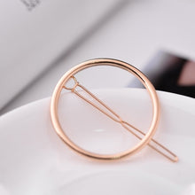 Load image into Gallery viewer, 3 PCS New Hairpins Triangle Moon Hair Pin Jewelry Clover Round Hair Clip For Women Barrettes Head Accessories Bijoux De Tete, Gold moon, gold circel, gold triangle, gold 8